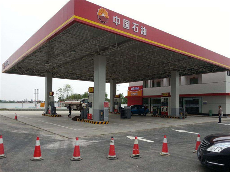 玉门加油站钢结构网架案例20